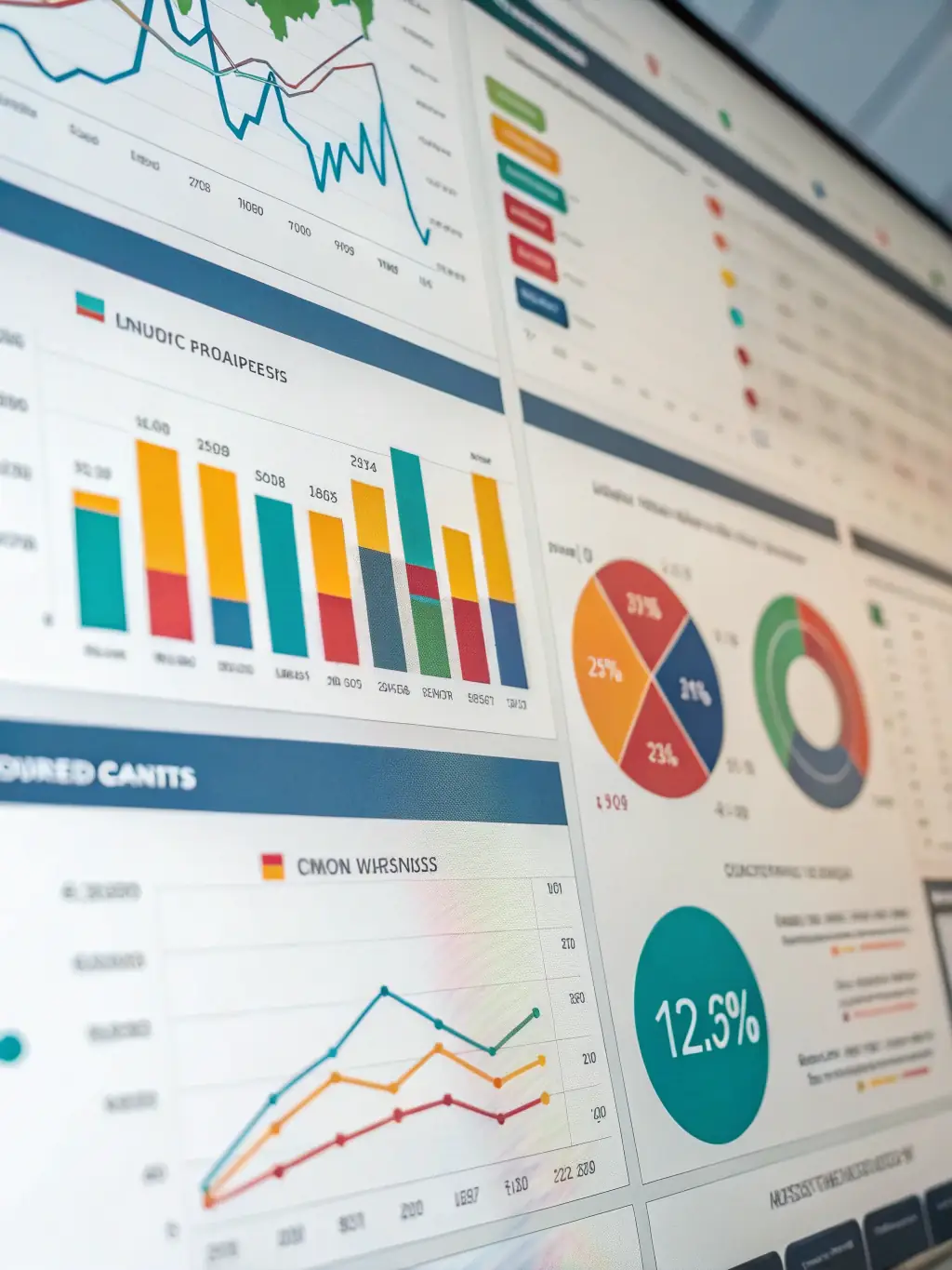 A visual representation of customizable dashboards, highlighting the ability to tailor the platform to specific business needs and track relevant metrics.