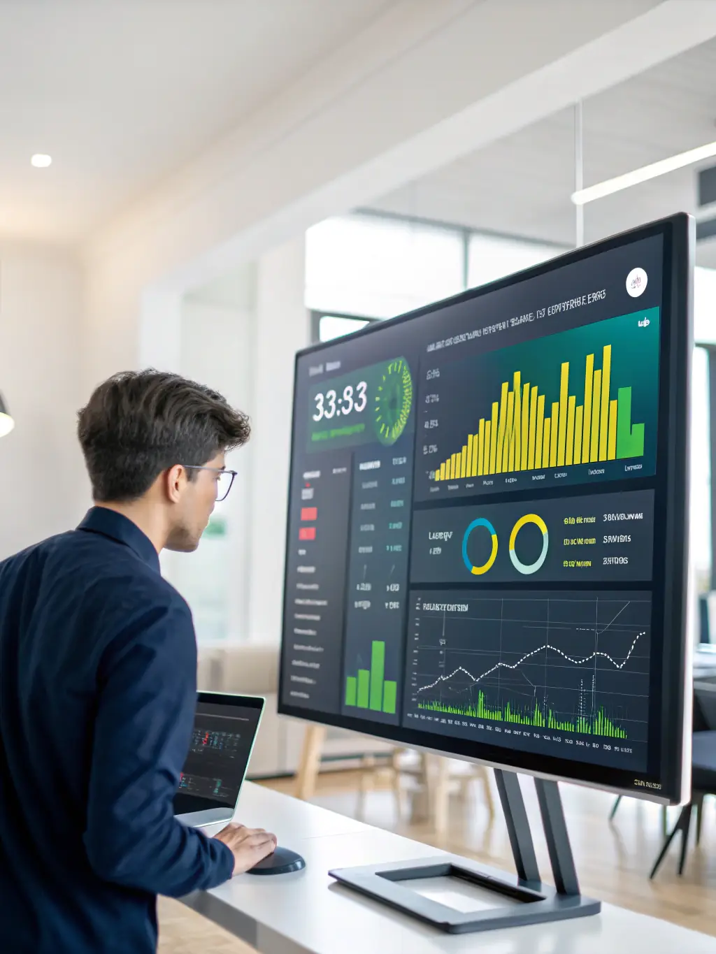 A customizable dashboard displaying key performance indicators (KPIs) tailored to a specific business, highlighting Our Cloud Live's customization options.