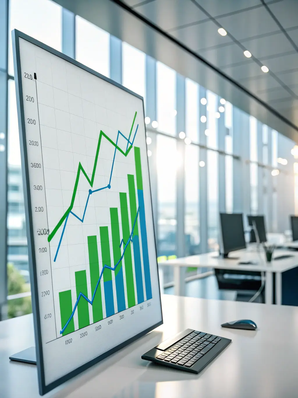 A graph showing significant business growth and increased revenue, demonstrating the positive impact of Our Cloud Live's financial solutions on business performance.
